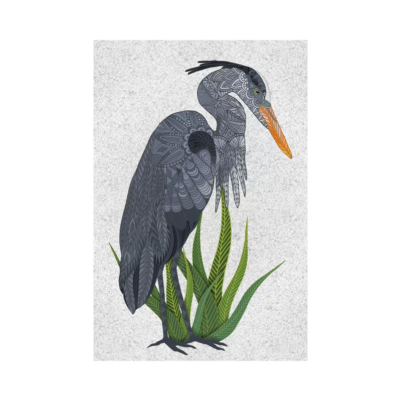 Great Blue Heron 1 Piece Wrapped Canvas Wall Art, 30.48cm H x 20.32cm W