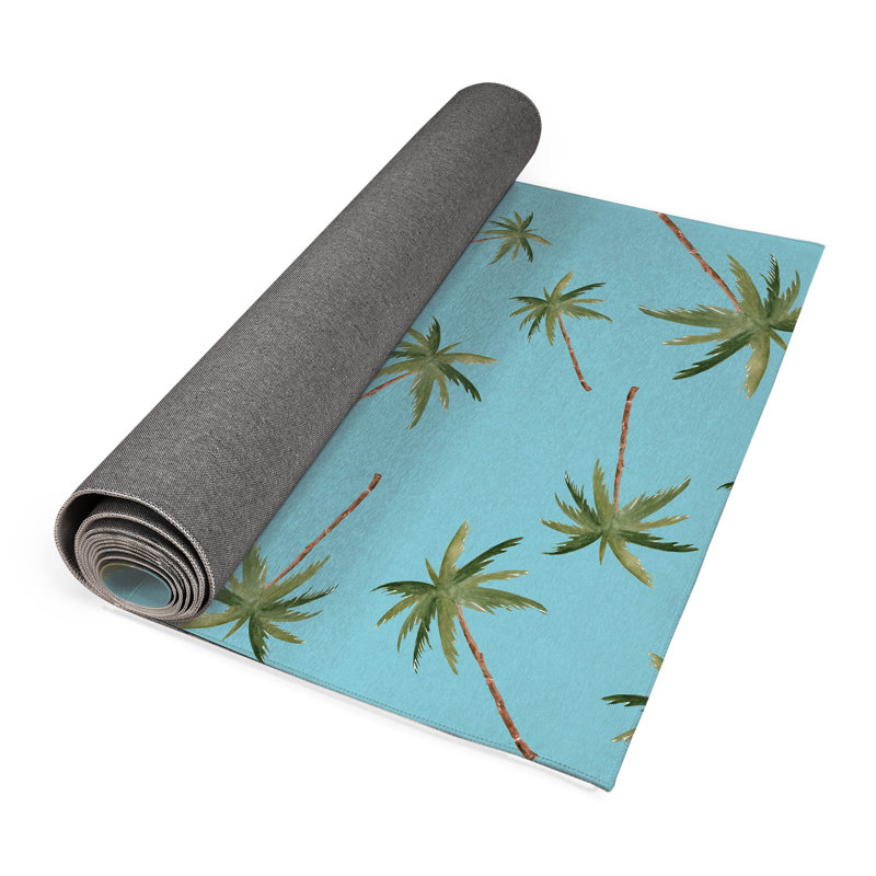 Summer Palms Outdoor Rug, Runner 2'6" x 8'