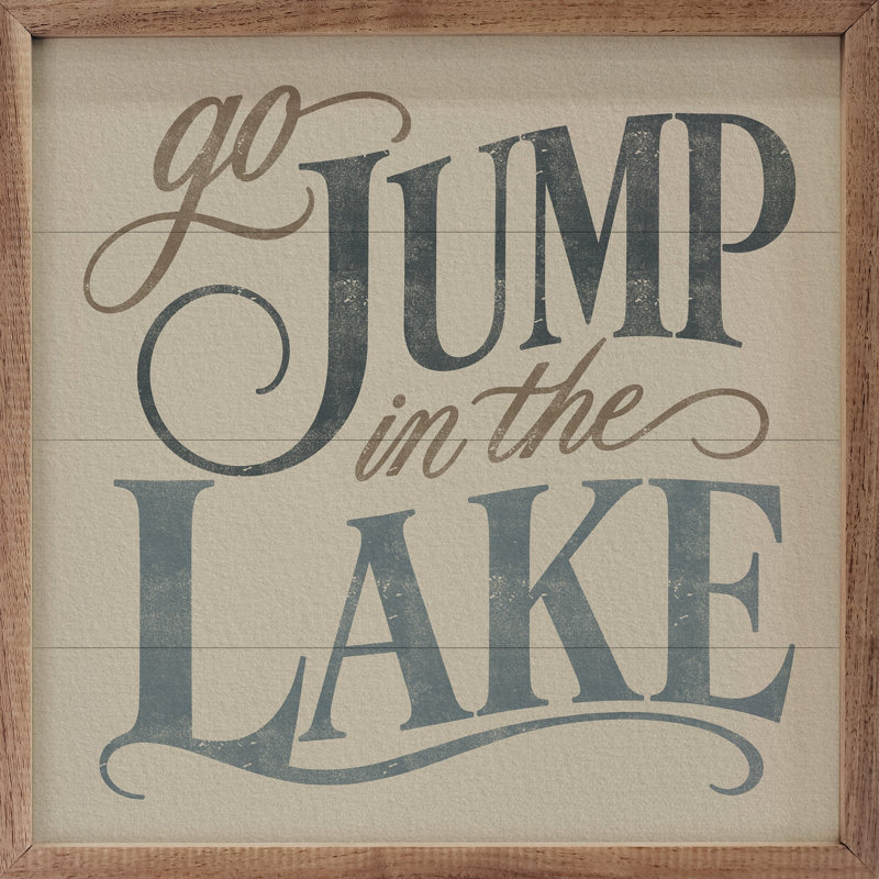 Typographie « Allez sauter dans le lac », 8x8