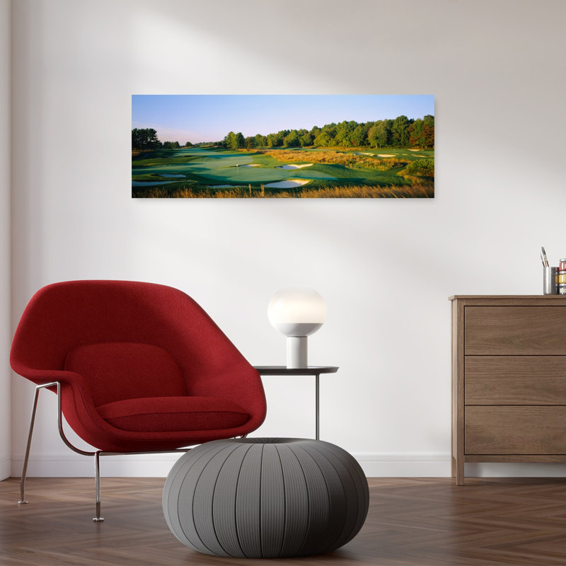 Trees On A Golf Course Four Streams Golf Club Beallsville Maryland USA by Chris John/PDI - Wrapped Canvas Panoramic Print