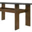 Cato style Mid-Century moderne de 79 po Table de salle à manger rectangulaire en bois au fini noyer avec plateau en verre trempé
