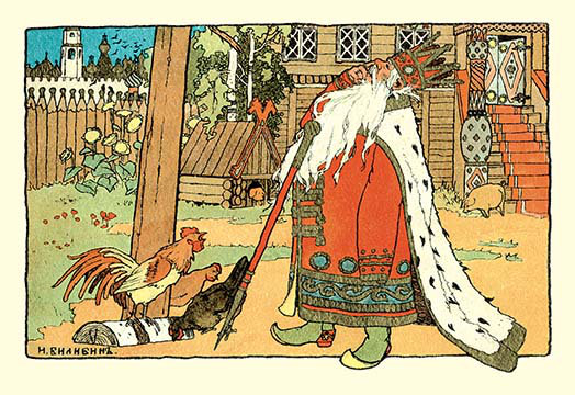 « the king » par ivan bilibin, reproduction d’impression