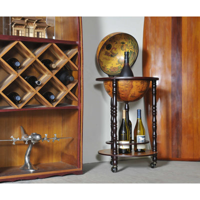 Wood Globe Bar