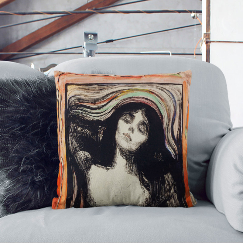 Madonna Vol.1 Square Throw Cushion, White, 55cm H x 55cm W x 20cm D