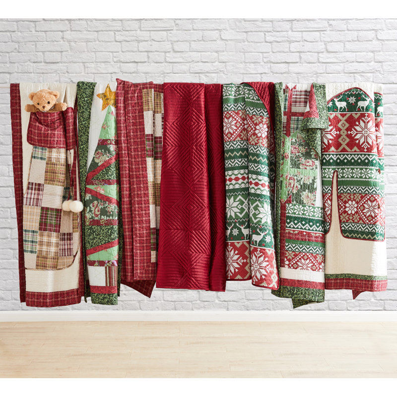 Oxford Multicolor Cotton Reversible Throw Blanket, 50x60-inch