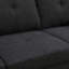 Canapé modulaire en forme de L avec porte-gobelet - Noir-gauche-1492736039
