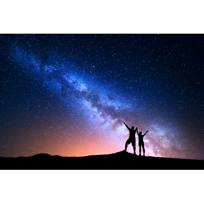 Milky Way And Silhouette by Den-belitsky - Wrapped Canvas Print