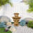 Island Spirit Polynesian Fountain with LED Lights – Handcrafted Resin Statue Water Feature for Outdoor Garden or Courtyard
