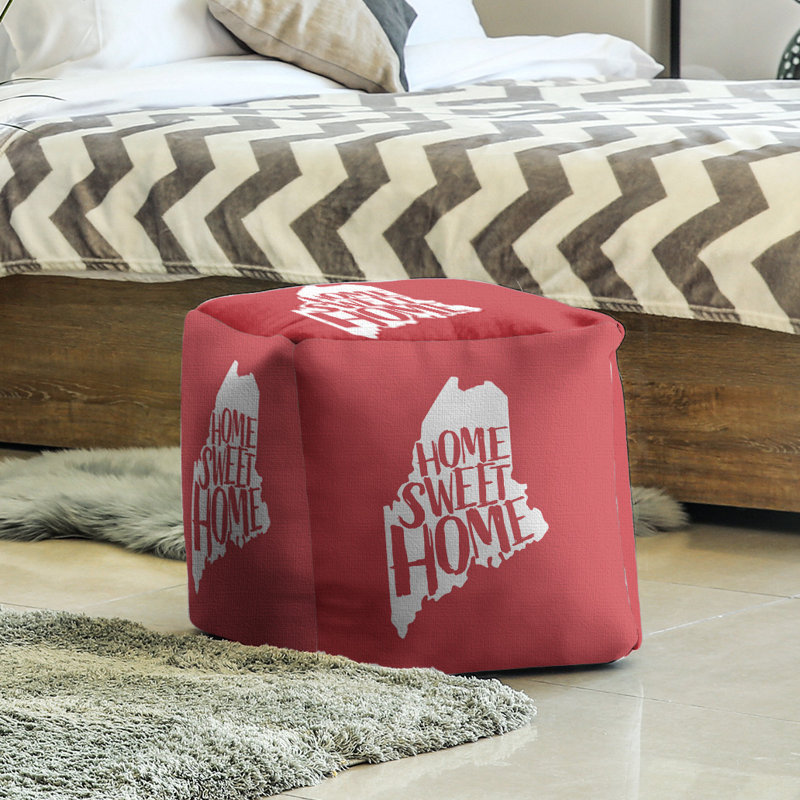Repose-pieds à cubes pour le maine doux home, Rouge