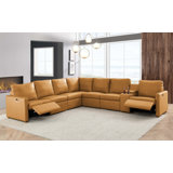 Cognac Luxe Reclining Sectional Sofa