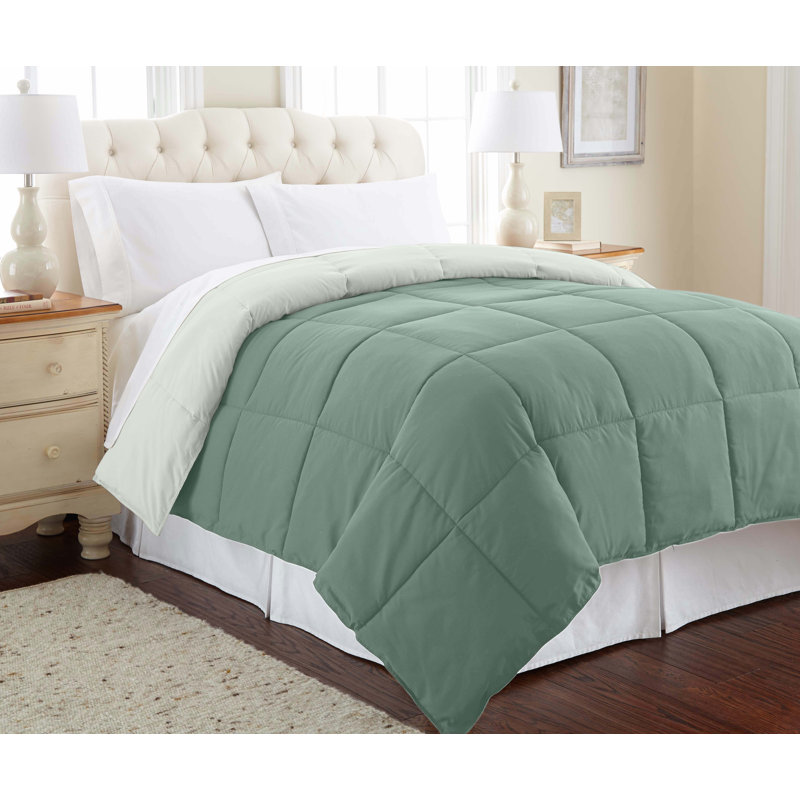Twin Ivy and Sage Reversible Down Alternative Microfiber Comforter