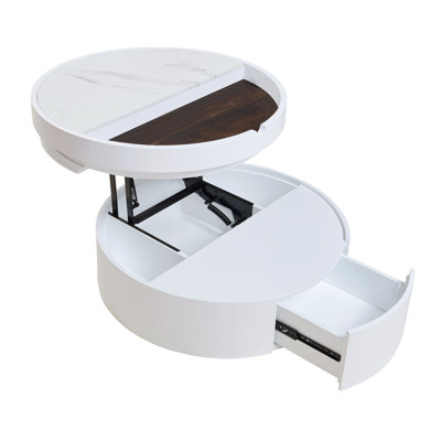 Table basse à plateau relevable avec tiroir