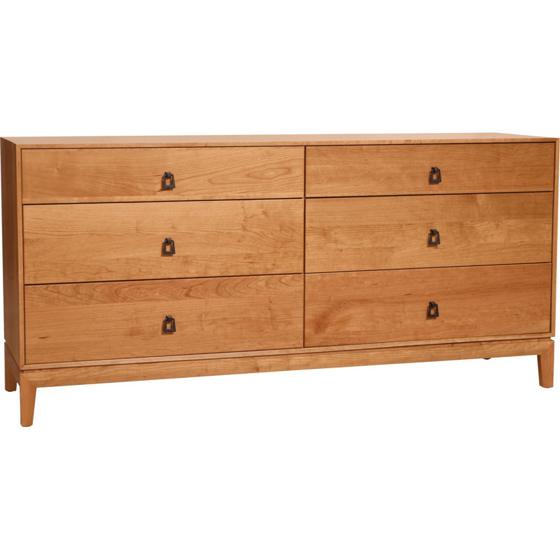 Mansfield 6 - Drawer Solid Wood Dresser, Natural Cherry