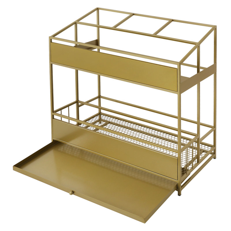 Commercial Metal Umbrella Holder, Gold
