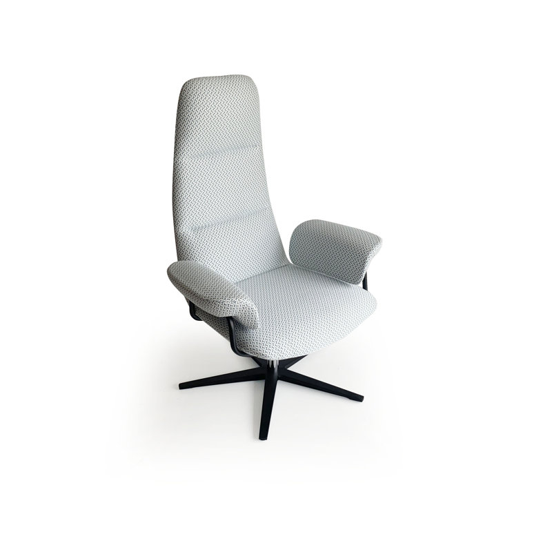 Arletta Upholstered Swivel Armchair, White