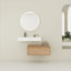 Meuble-lavabo mural de 30 po avec lavabo en résine, tiroir à fermeture en douceur et fixation flottante