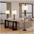 HOMCOM 3 Piece Table Floor Lamp Set with Metal Pole, Round Base, and Fabric Lampshade, for Living Room, Black/White