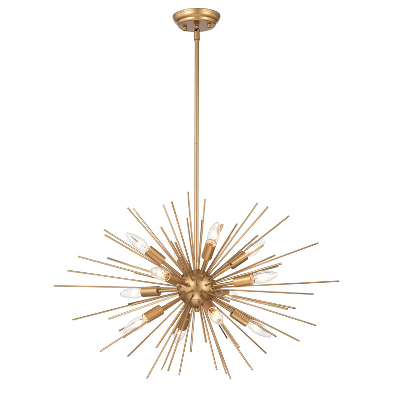 Brynhildur 12 - Light 29" Shiny Bronze Sputnik Sphere Chandelier