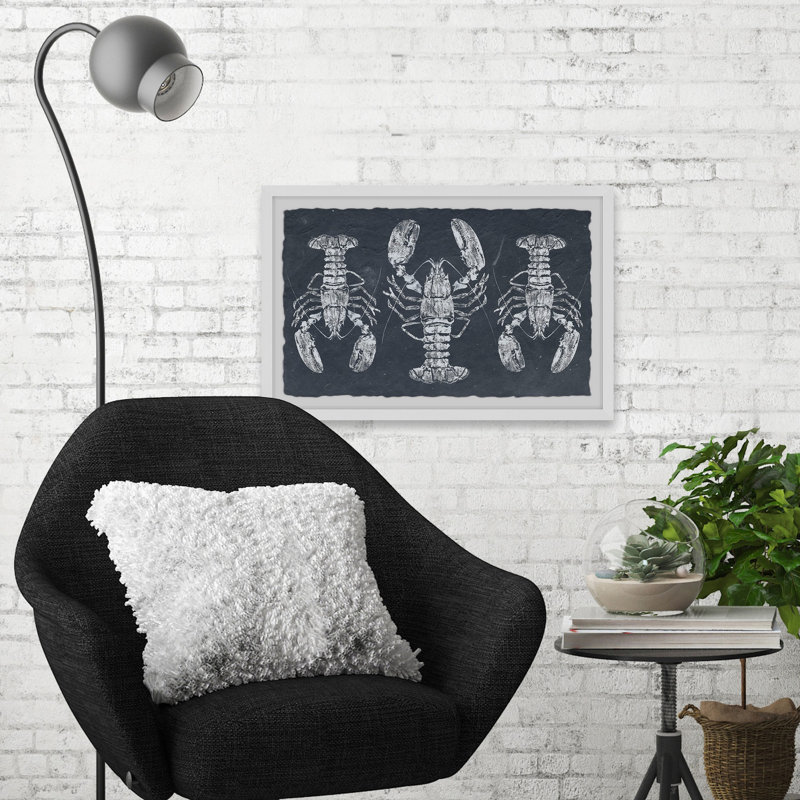 «Lobsters» par Marmont Hill - peinture encadrée, H 16 po x l 24 po x P 1,5 po