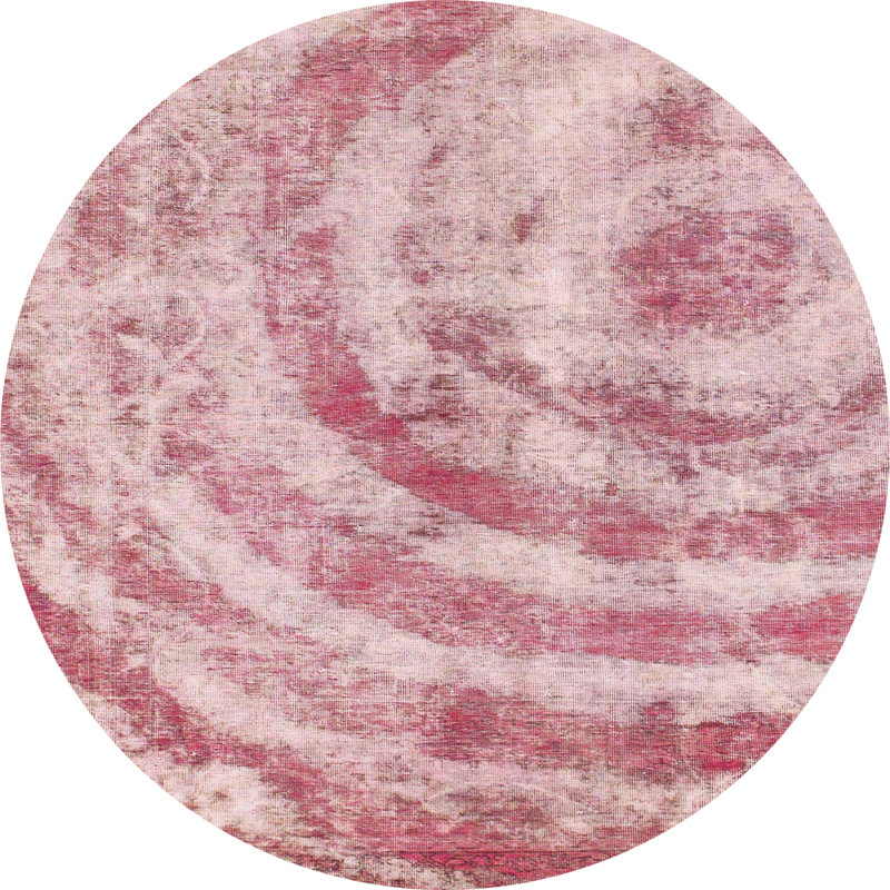 Tapis abstrait multicolore Stonerstown, Rond 6 pi