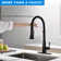Maiguoone Single Handle Spray 3 Modes Pull Down Kitchen Faucet with Sweep Stream Waterfall with Deck Plate