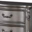Table de chevet 2 tiroirs Ariadne en platine antique