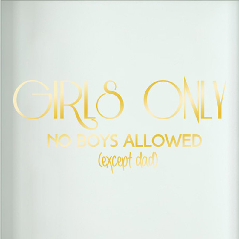Non-Wall Damaging Wall Decal, Shiny Gold