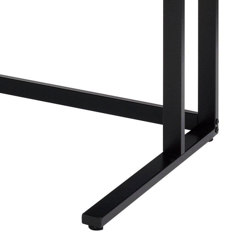 Bureau d'écriture Tyrese & Finish avec USB, Noir