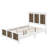 Contemporary Farmhouse-Style Wood Platform Bed Featuring Wooden Strip Accents-425894063-425894062