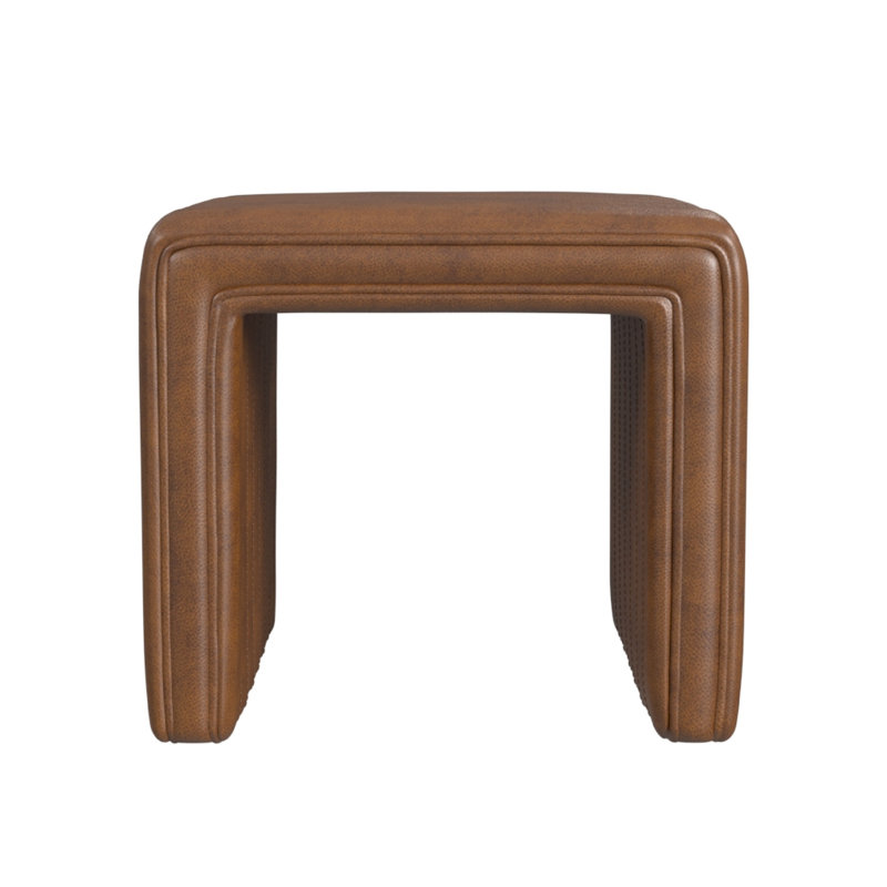 Repose-pieds Ada, repose-pieds taupe brun touffeté, 19 po, Brun