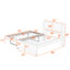 Lit plateforme double en bois avec lit gigogne-27836023