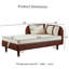 Canapé de rangement 65 po en polyuréthane brun et velours beige-1961927366
