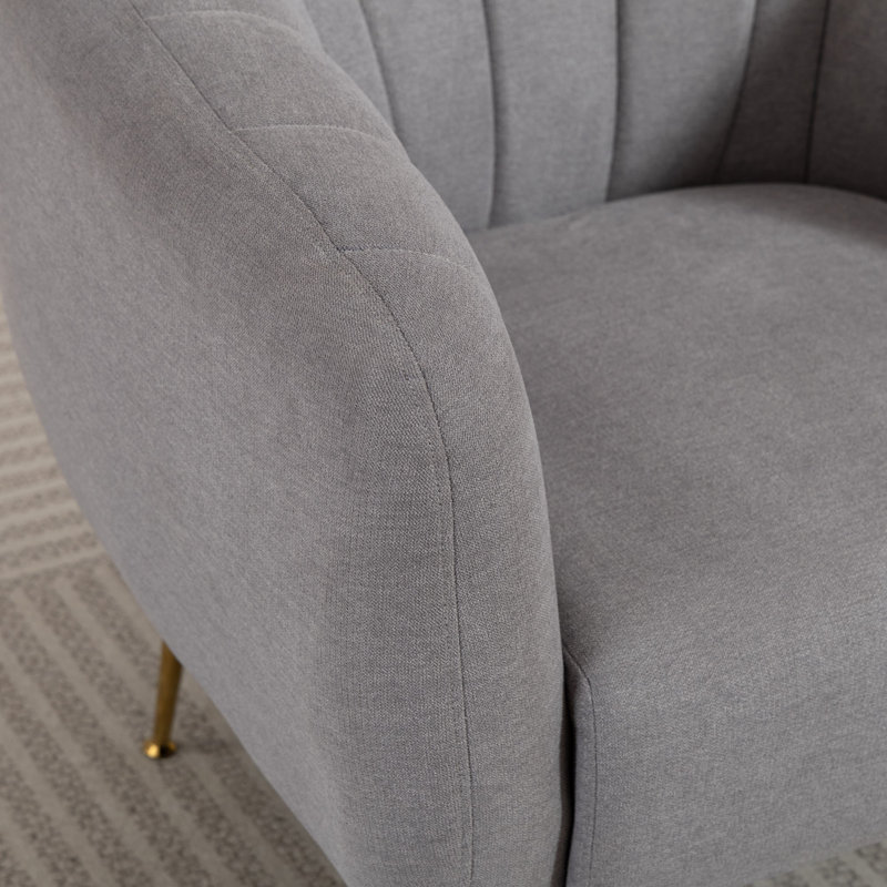 Upholstered Armchair, Grey