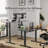 Maysie Adjustable Glass Top Metal Base Standing Desk-2120801319-2120801318