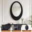 Miroir mural ovale moderne fait main en diamant broyé, miroir décoratif multi-usages de haute qualité (noir)-224013949