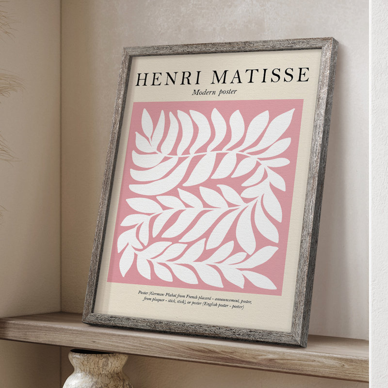 Matisse L XXIV, reproduction d'art encadrée - bois massif, H 15 po x l 12 po