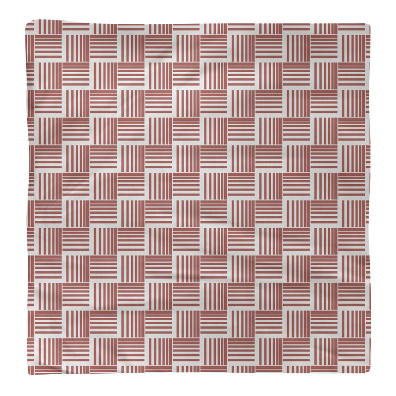 Serviette de table en coton de couleur contrastée, H 0,1 po x l 10 po x P 10 po, Rouge, Croisé en coton
