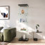 Vitrine en verre avec 4 tablettes et porte-133678362