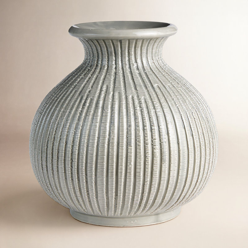 Humphreys Handmade Ceramic Table Vase, Gray