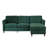 88.5'' W Corduroy Comfy L Shaped Sectional Storage Sofa Modular Cloud Sofa -872476546