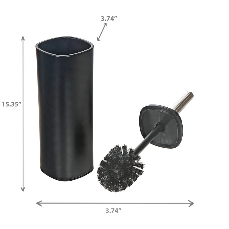 Porte-brosse de toilette en métal avec couvercle