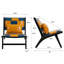 Chaises d'appoint modernes pour le salon, fauteuil Mid-Century, chaise d'appoint pour l'intérieur-830919837