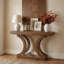 Console 43,31 pouces pour le vestibule, table de ferme en bois-1140536192