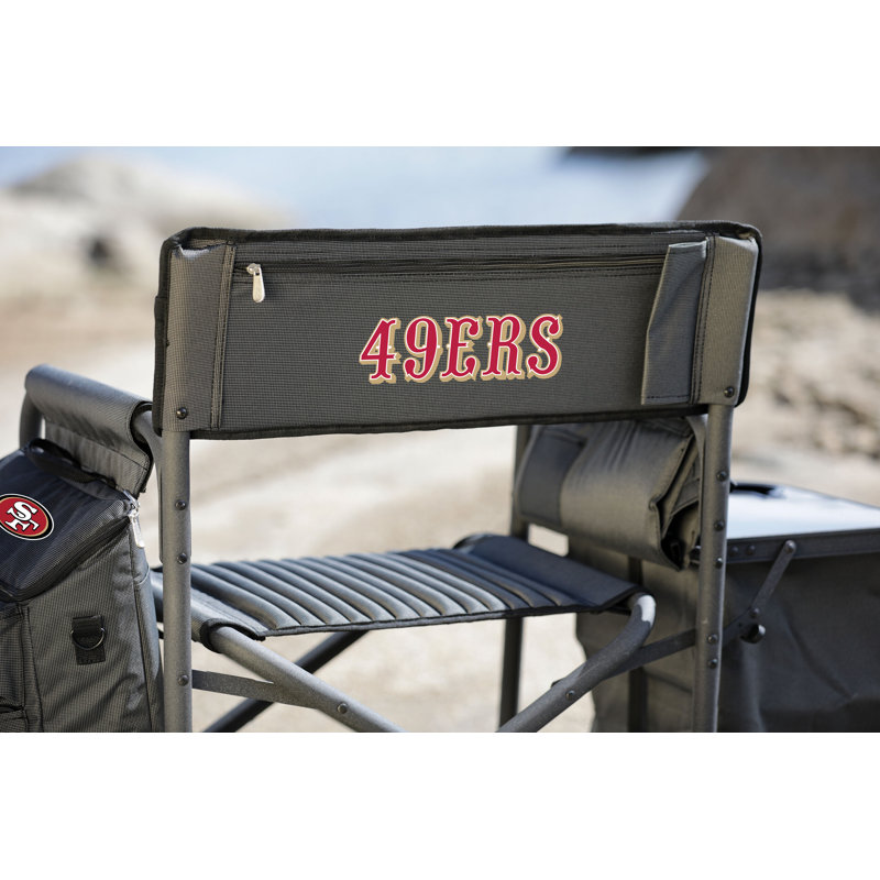 Folding Camping Chair with Cushions, Black