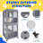 68'' Window Catio Outdoor Cat Enclosure On Wheels, Large Cats Kitty House with Waterproof Roof, Cat Playpen Outside Cattery with Platforms, Resting Box and Scratching Post