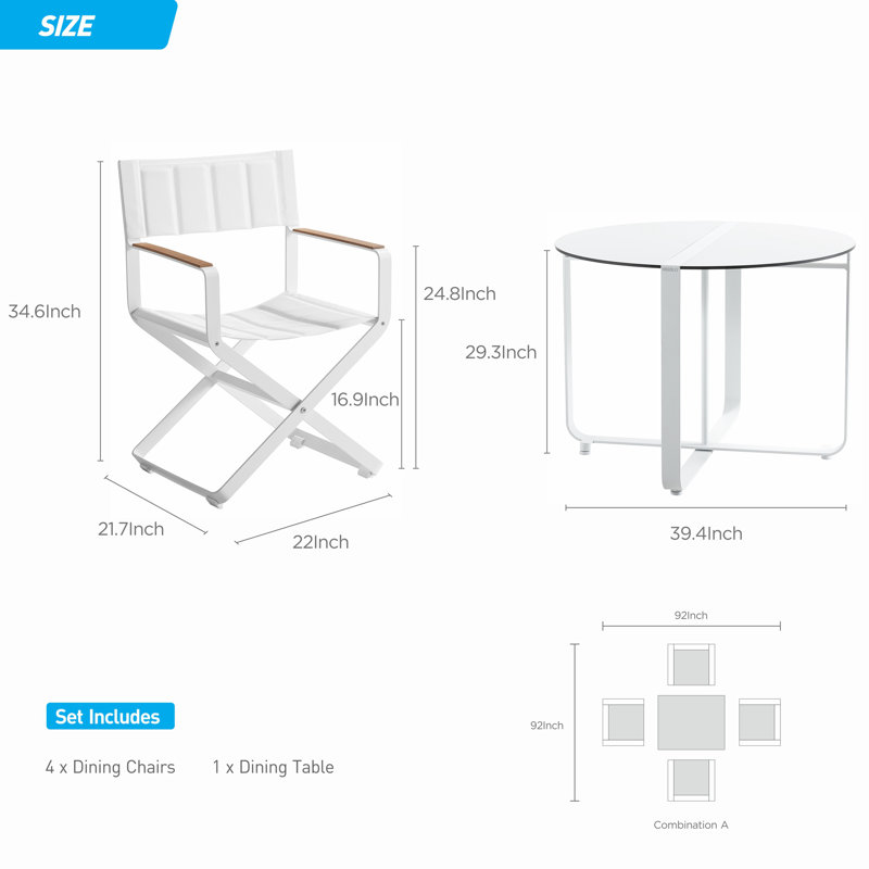 Ensemble repas 5 pièces Orren Ellis 6706 Kavi