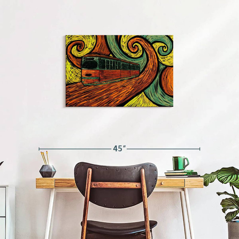 Abstract Tram Journey, 20" H x 30" W