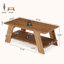 Solid Wood Four Leg Coffee Table with Storage