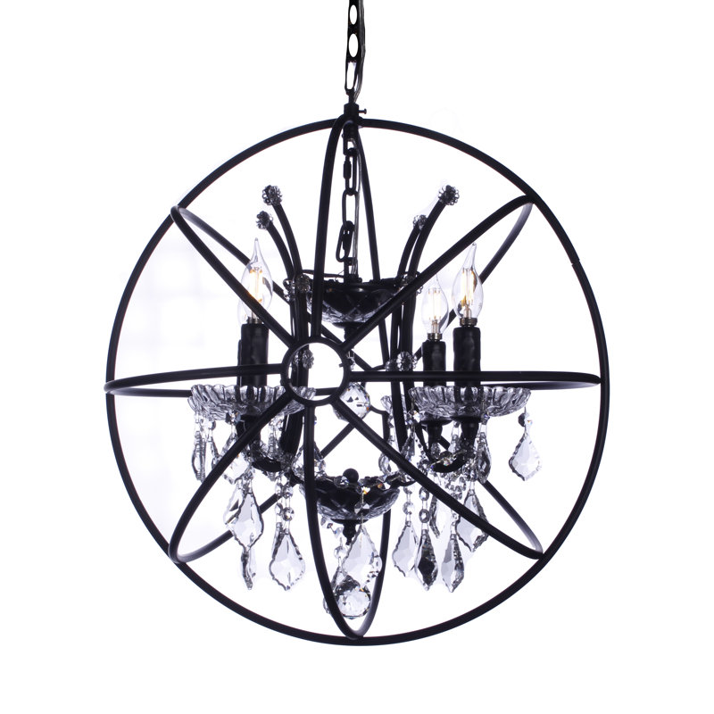 Lustre de globe à 3 lumières unique Collin, H 32 po x l 21 po x P 21 po