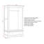 Adaleya 2 Door 1 Drawer Wardrobe-1214912571